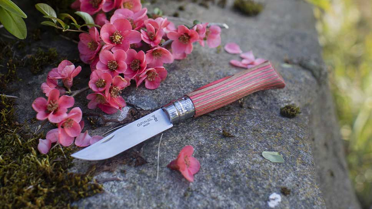 OPINEL Składany nóż N°08 Red Laminated Birch